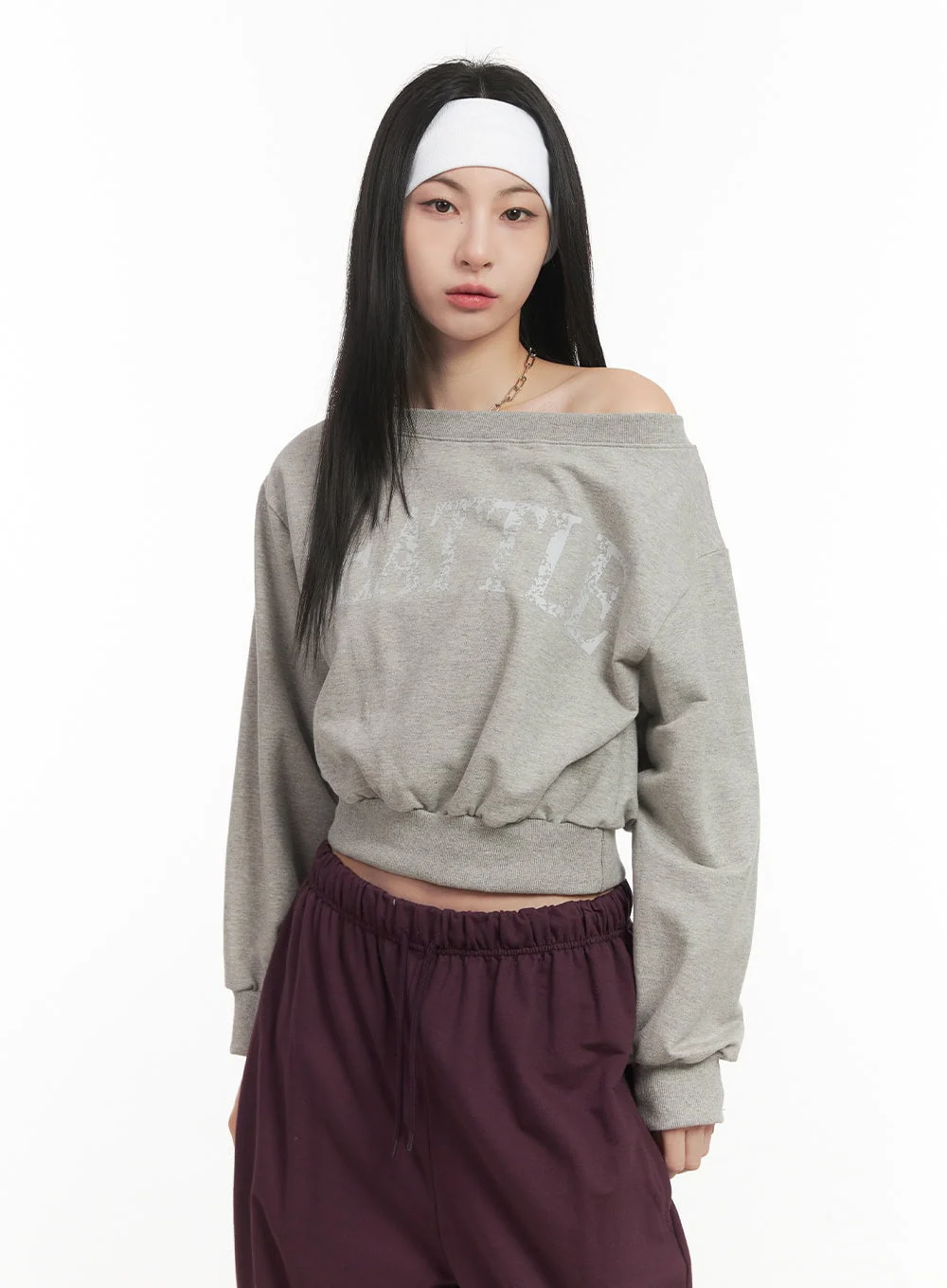 Soft Cotton Graphic Cropped Sweatshirt CF514 - Image 9