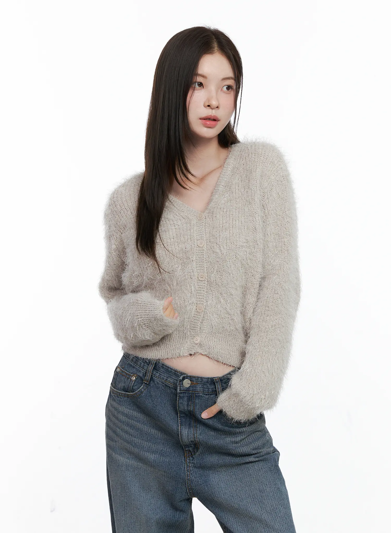 Soft Knit Crop Cardigan CO503 - Image 5