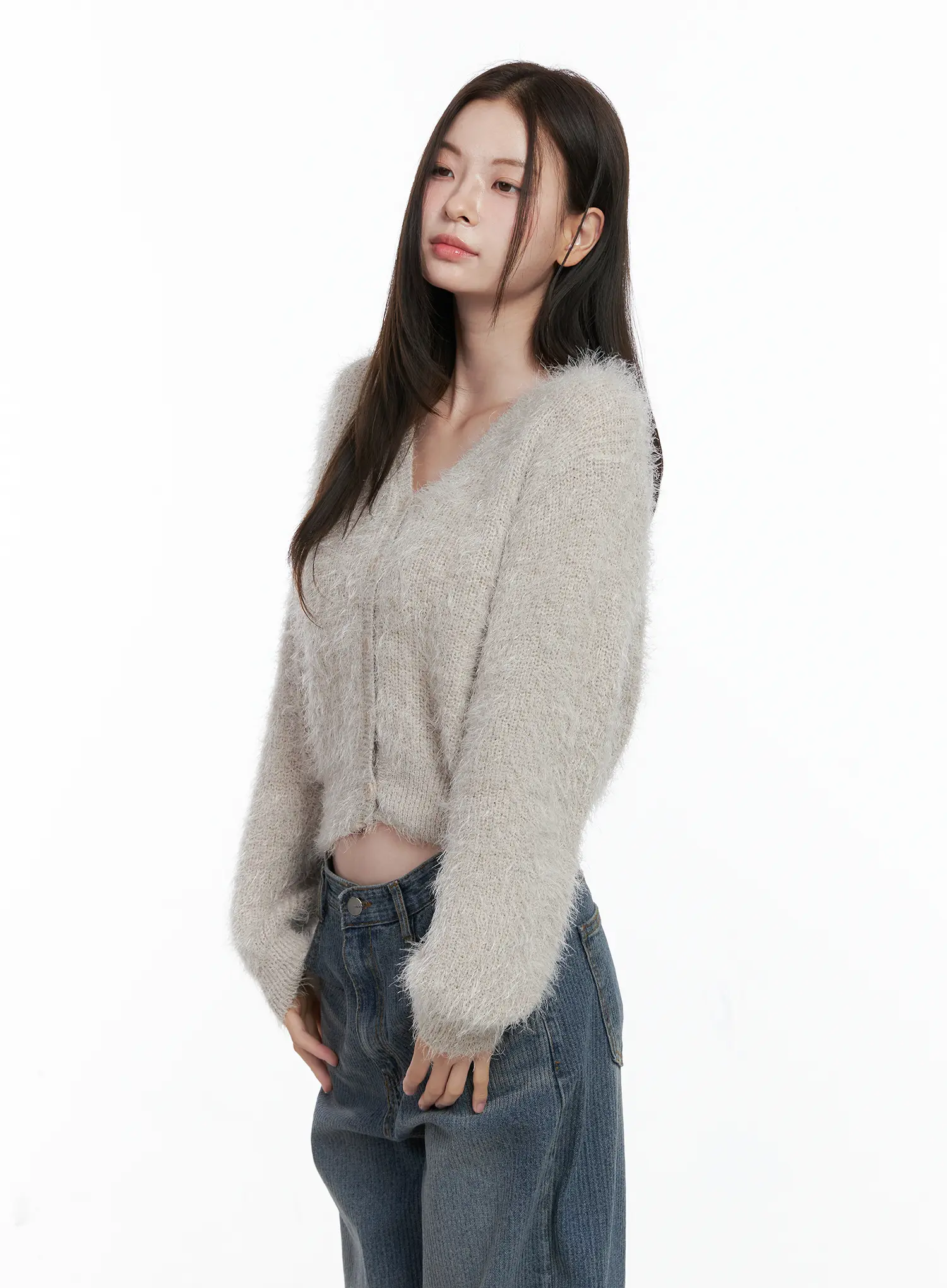 Soft Knit Crop Cardigan CO503 - Image 6
