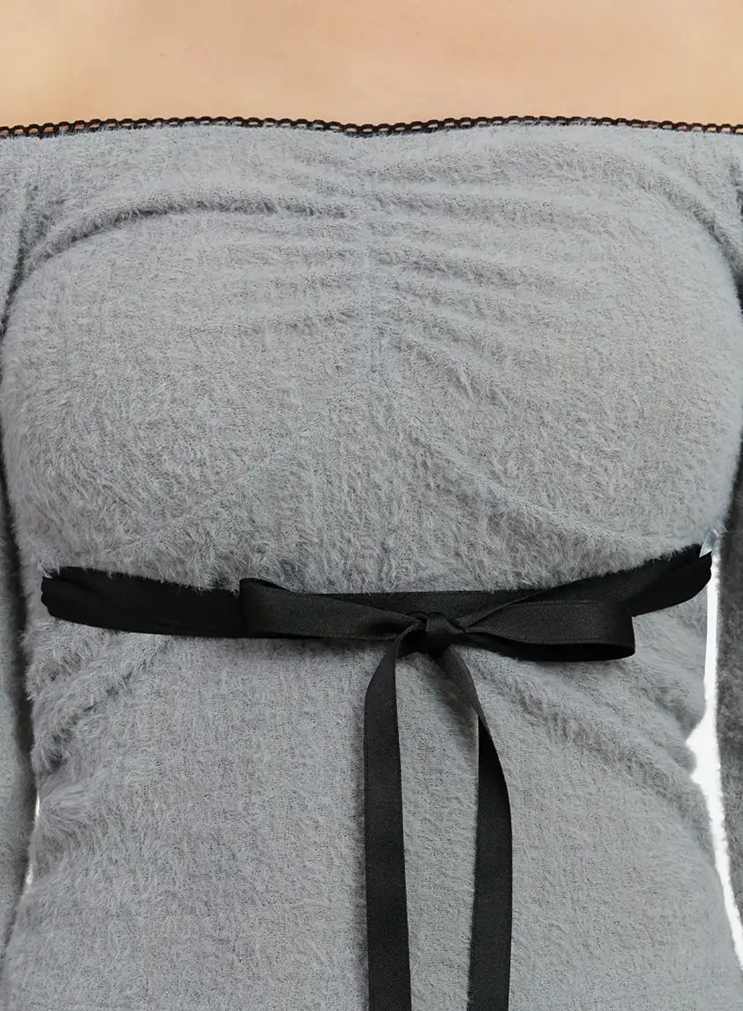 Soft Off-Shoulder Ribbon Top ID525 - Image 4