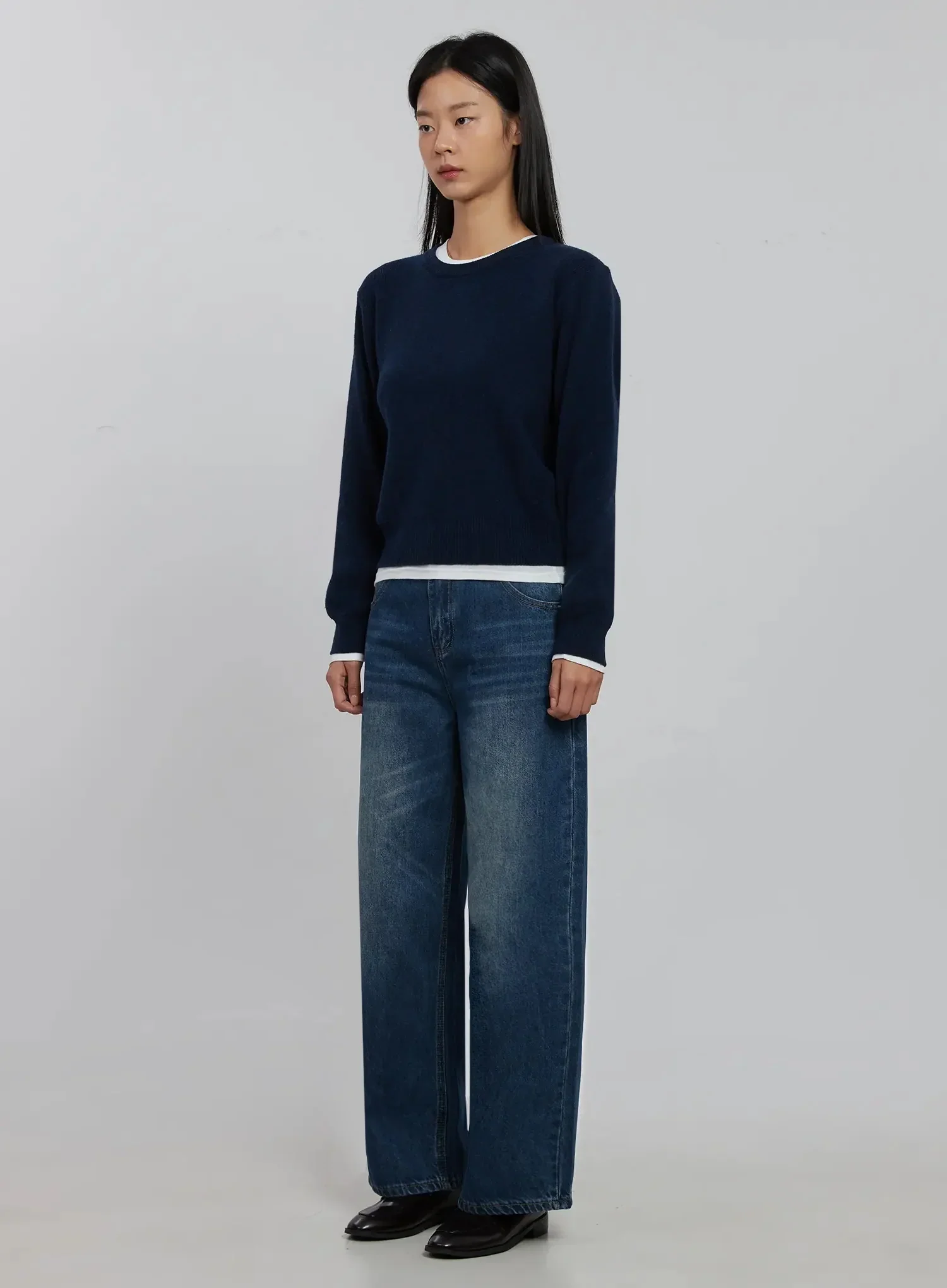 Soft Round Neck Knit Top IJ508 - Image 6