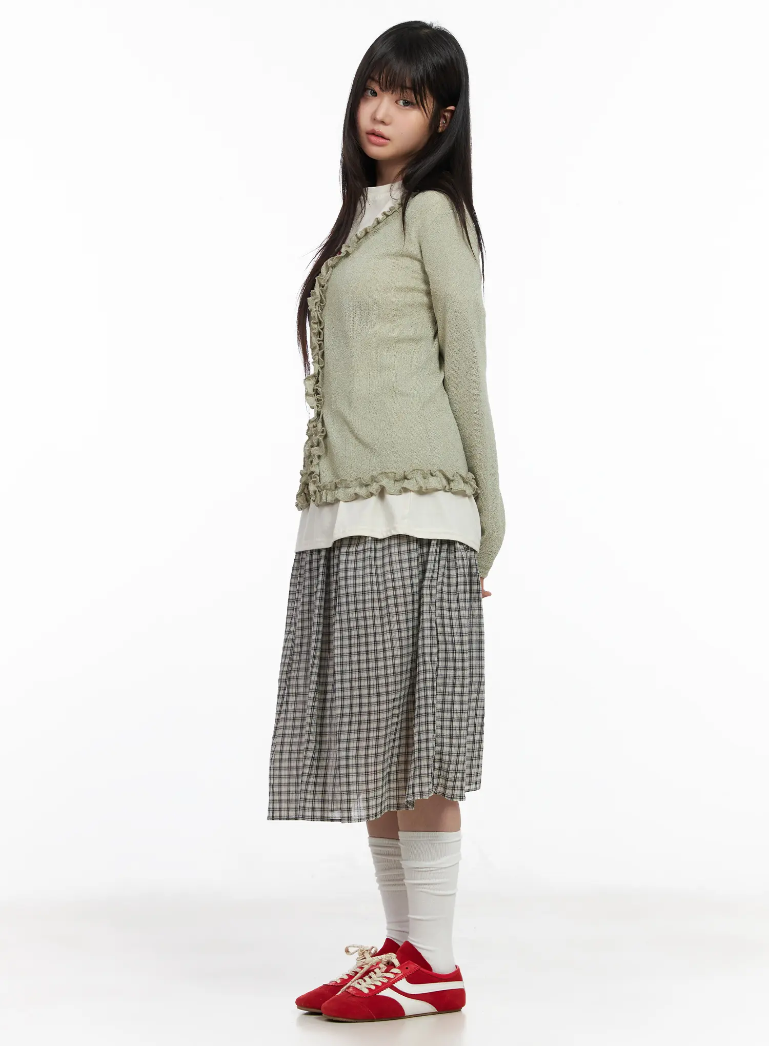 Soft Ruffle Edge Cardigan CM513 - Image 4