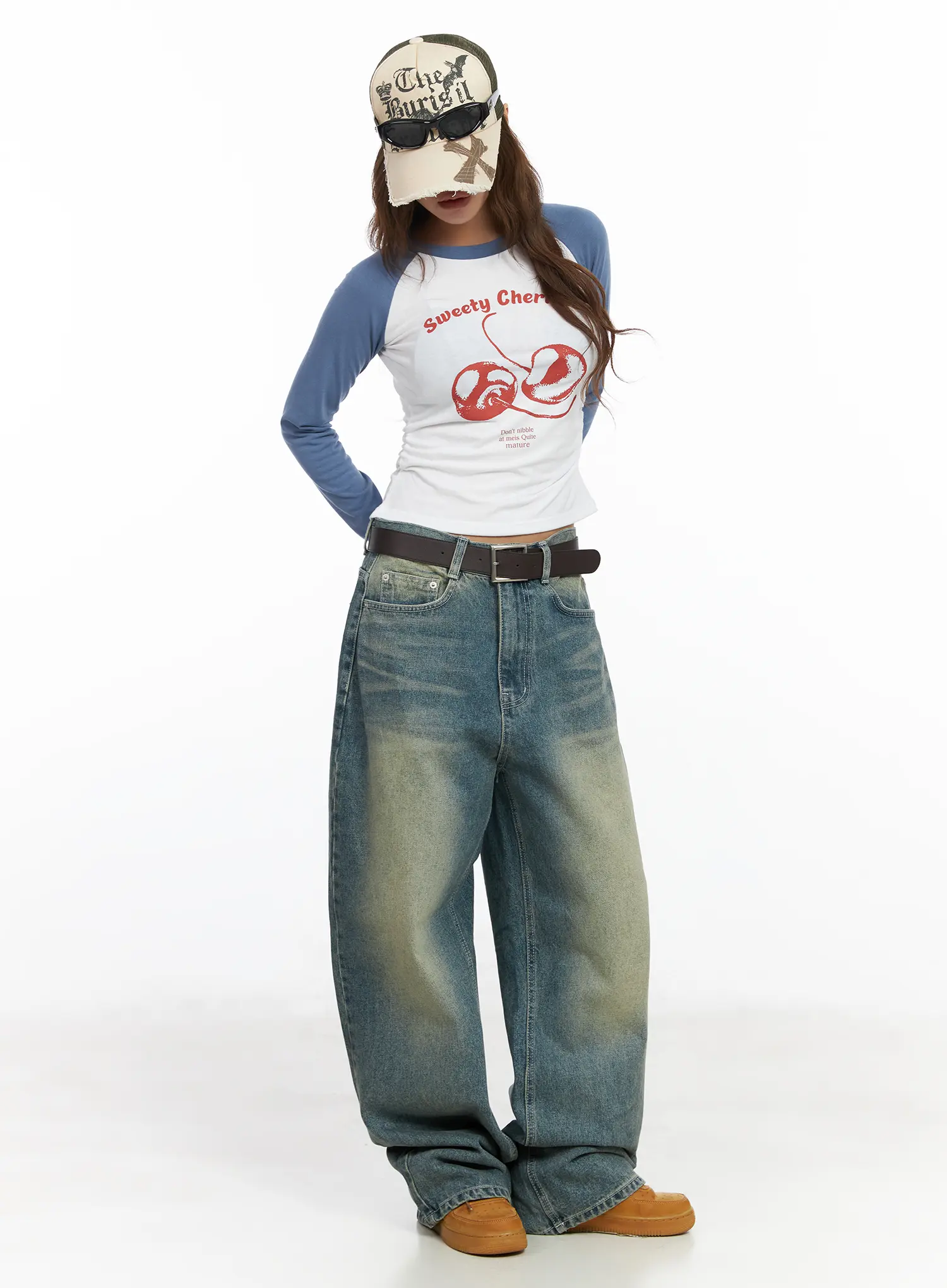 Sol Vintage Washed Baggy Jeans CF512 - Image 2