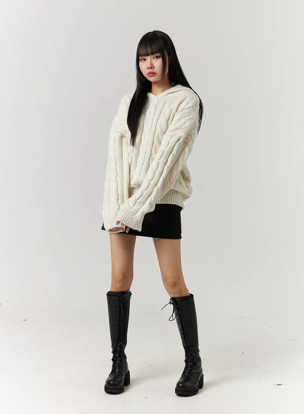 Solid Cargo Mini Skirt CJ405 - Image 2