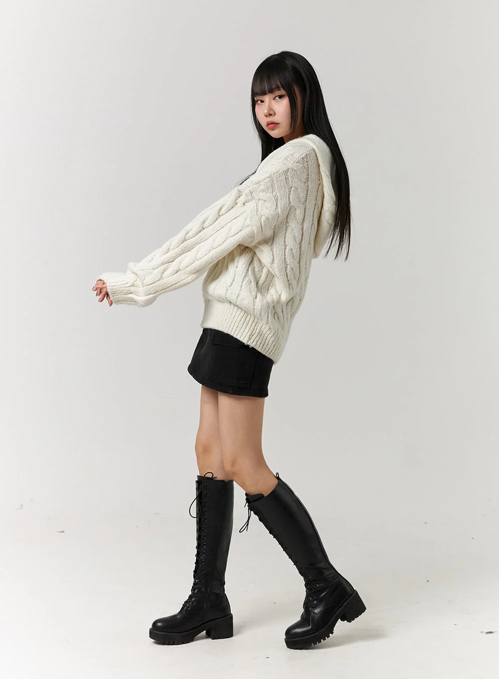 Solid Cargo Mini Skirt CJ405 - Image 6