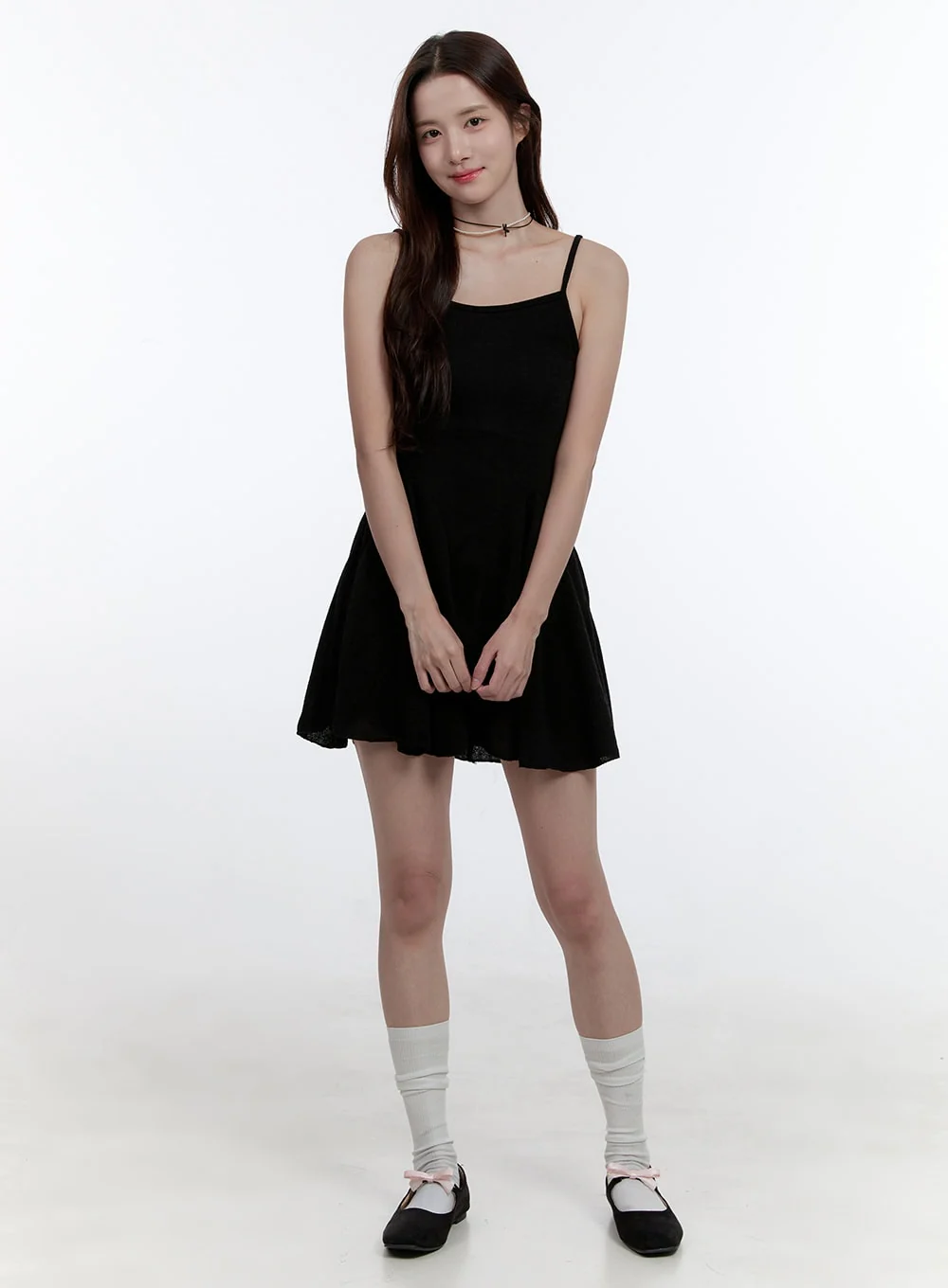 Solid Charm Mini Dress and Cardigan Set OO407 - Image 4