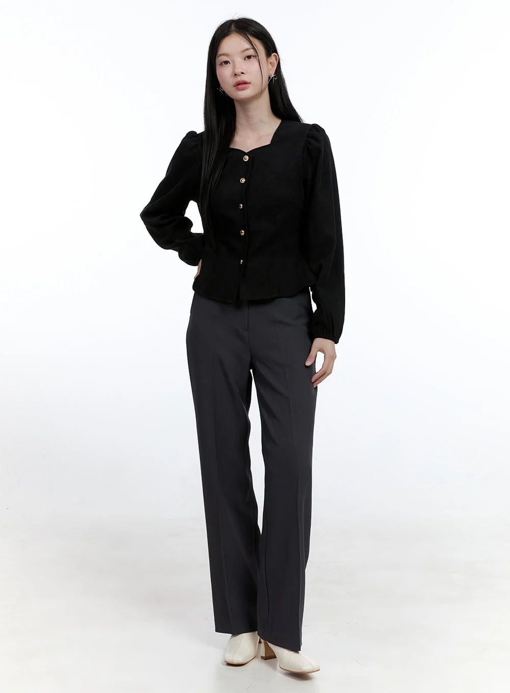 Solid Chic Tailored Pants OO429 - Image 3