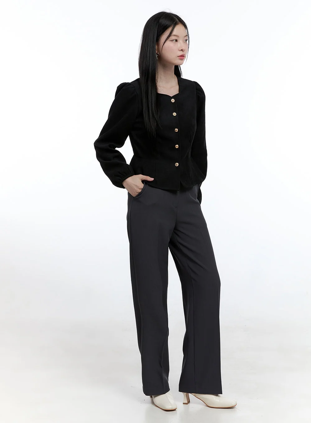 Solid Chic Tailored Pants OO429 - Image 5