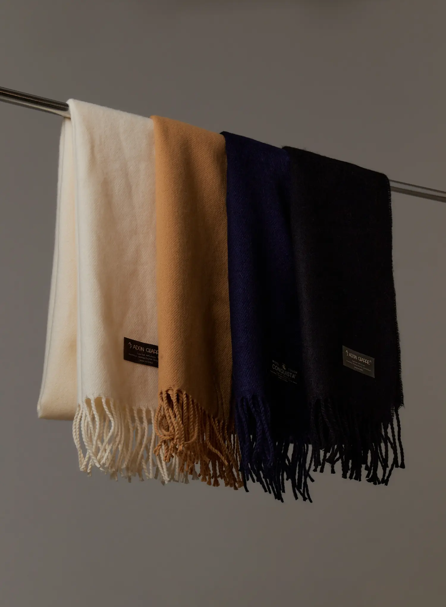 Solid Fringed Scarf IN513 - Image 2