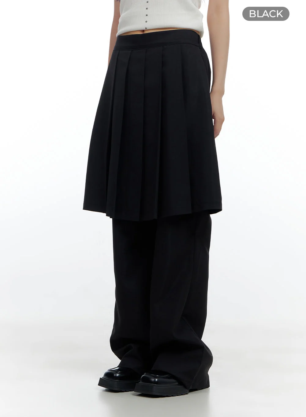 Solid Pleated Midi Skirt Bottoms CS420 - Image 7