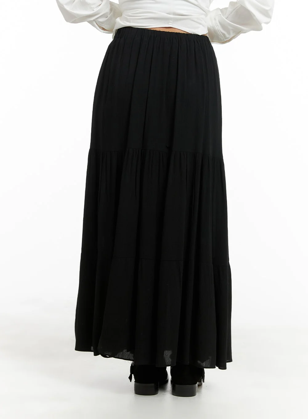Solid Ruffle Maxi Skirt CM421 - Image 5