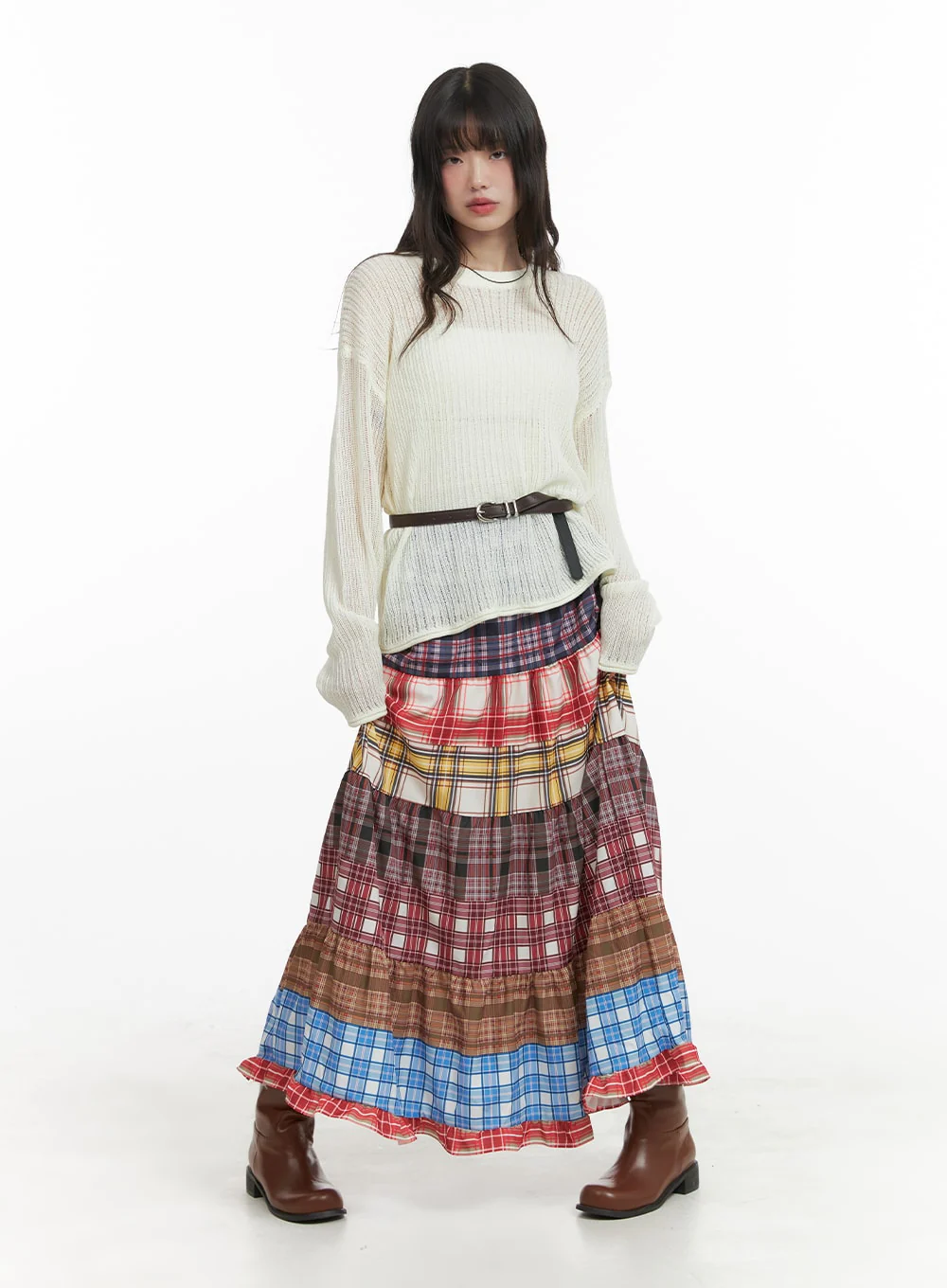 Solid Sheer Knitted Long Sleeve CA411 - Image 2