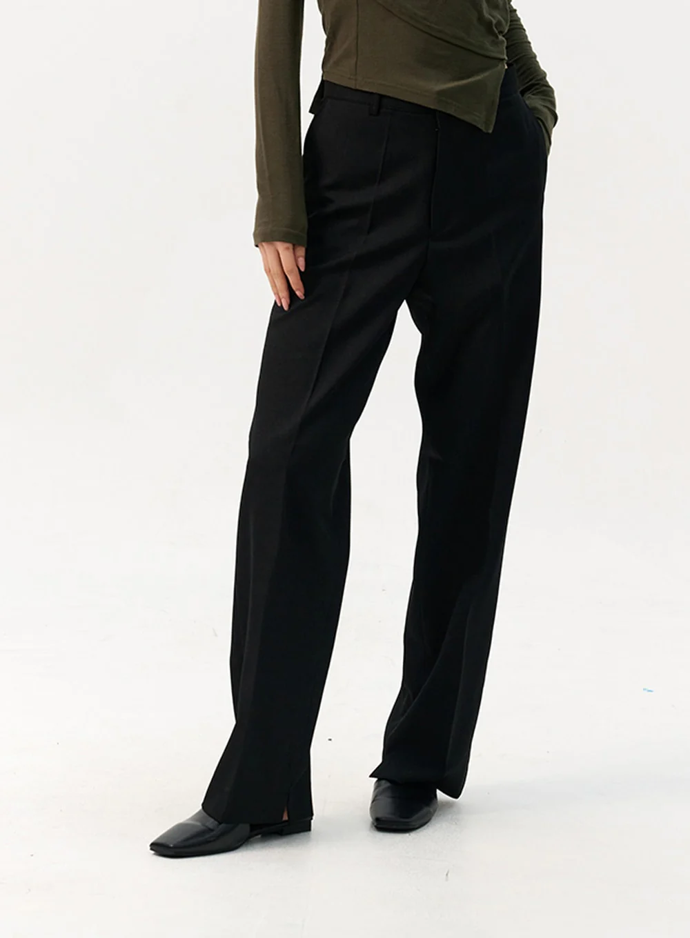Solid Tailored Pants IO320 - Image 9