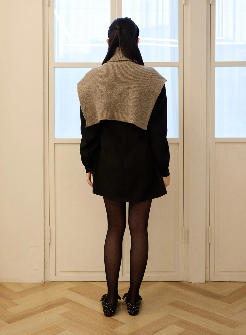 Solid Turtleneck Crop Knit Vest OD326 - Image 5