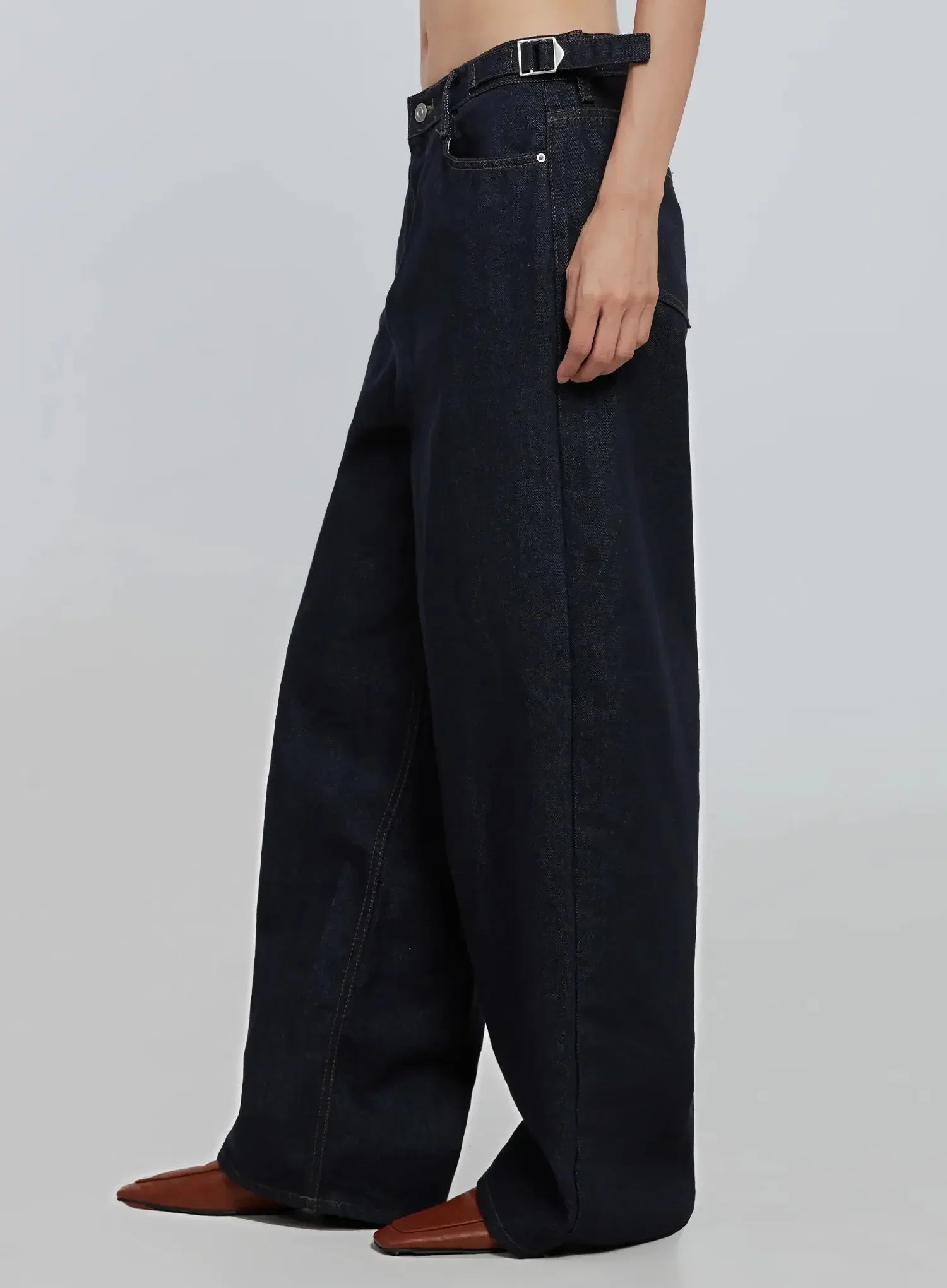 Soobin Side Button Wide-Leg Jeans IO530 - Image 11