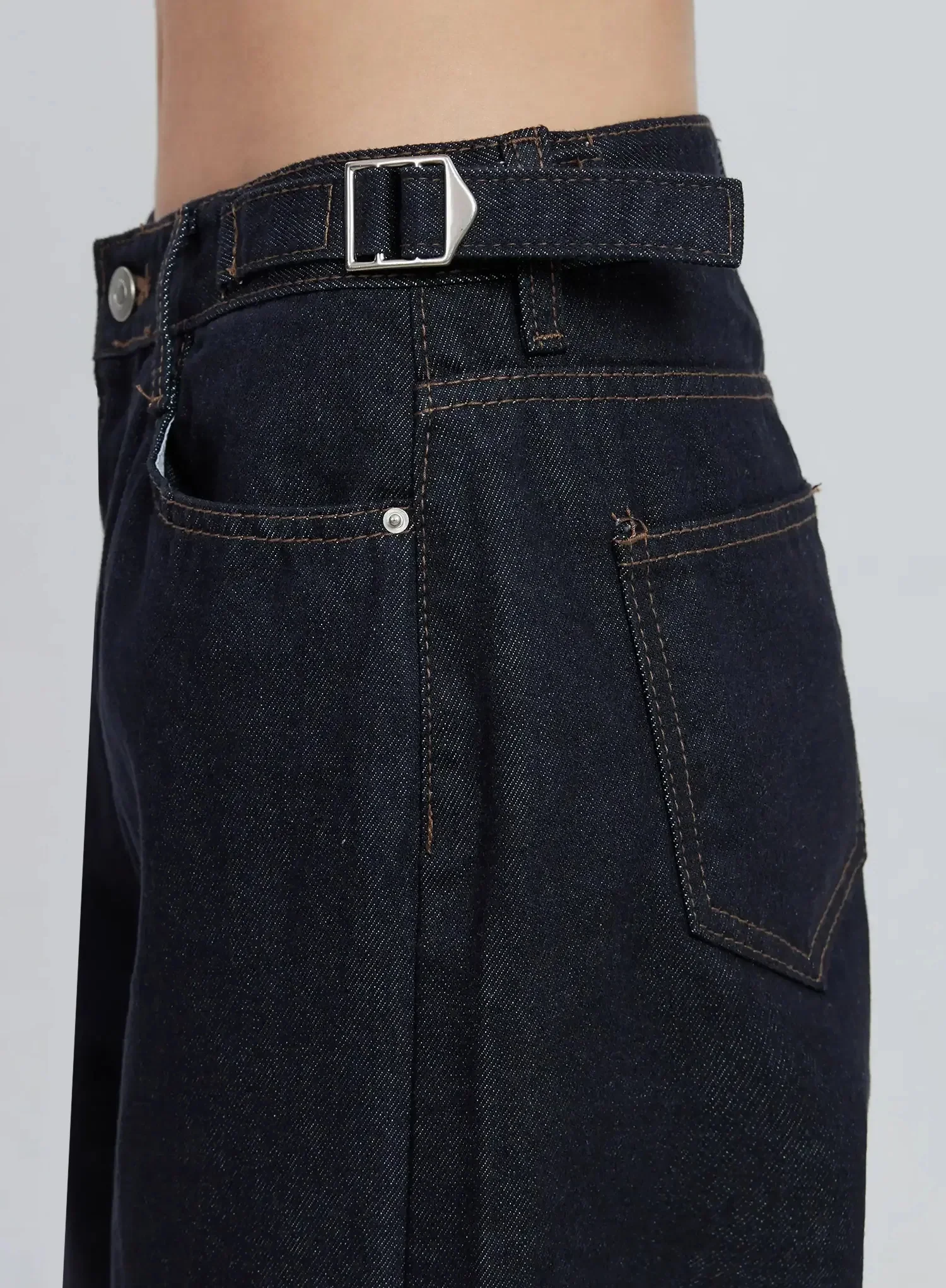 Soobin Side Button Wide-Leg Jeans IO530 - Image 4