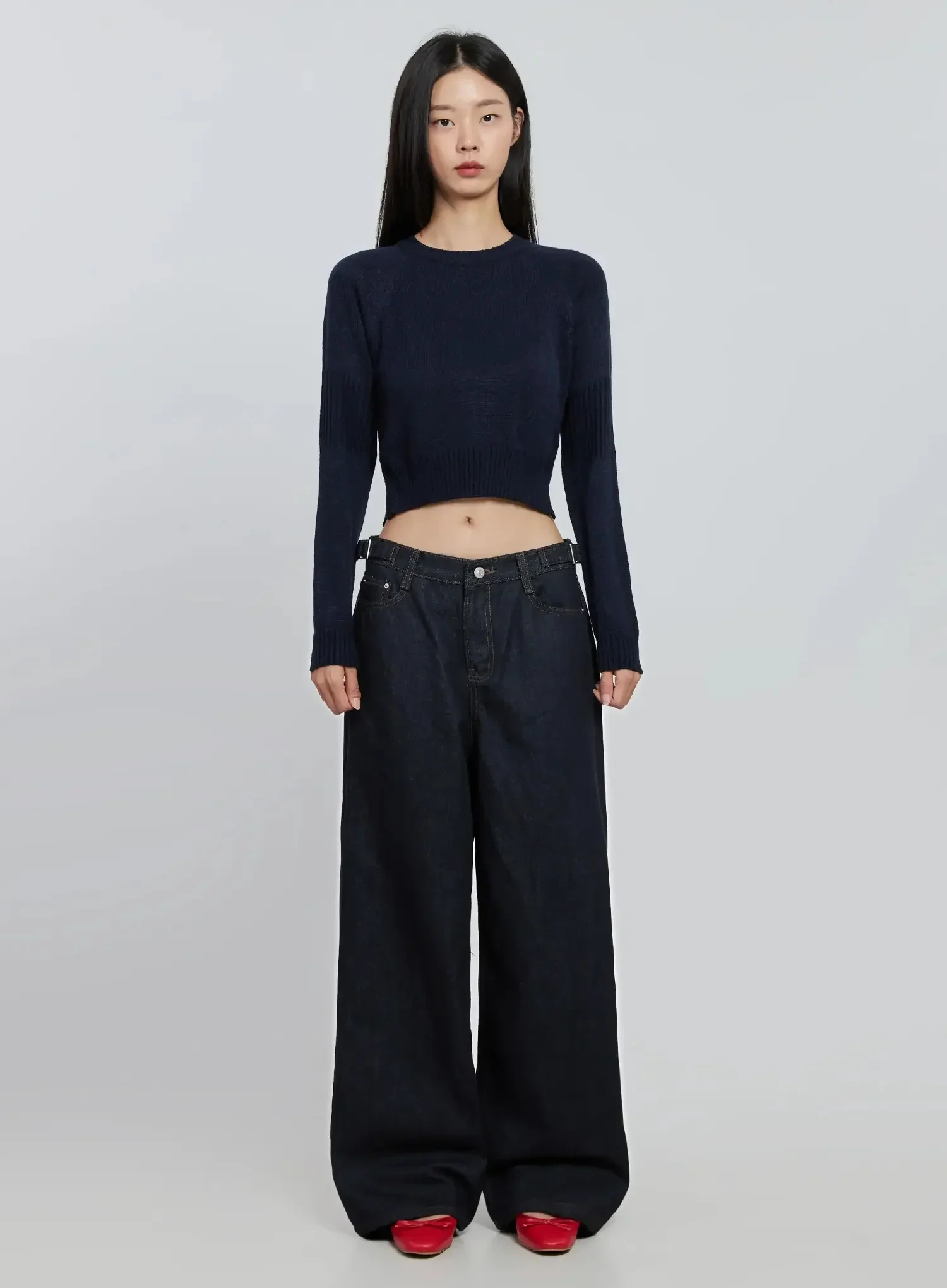 Soobin Side Button Wide-Leg Jeans IO530 - Image 6