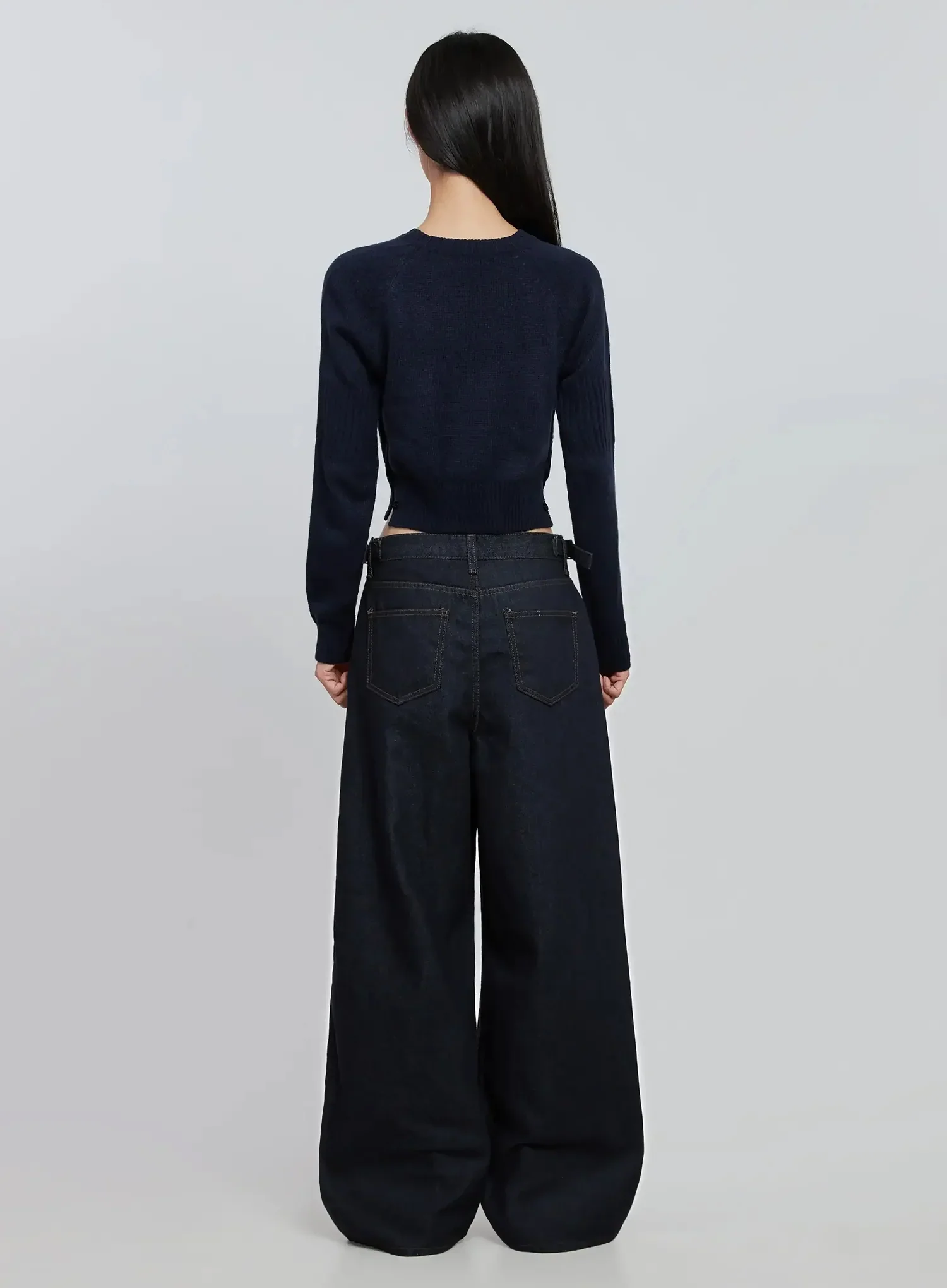 Soobin Side Button Wide-Leg Jeans IO530 - Image 9
