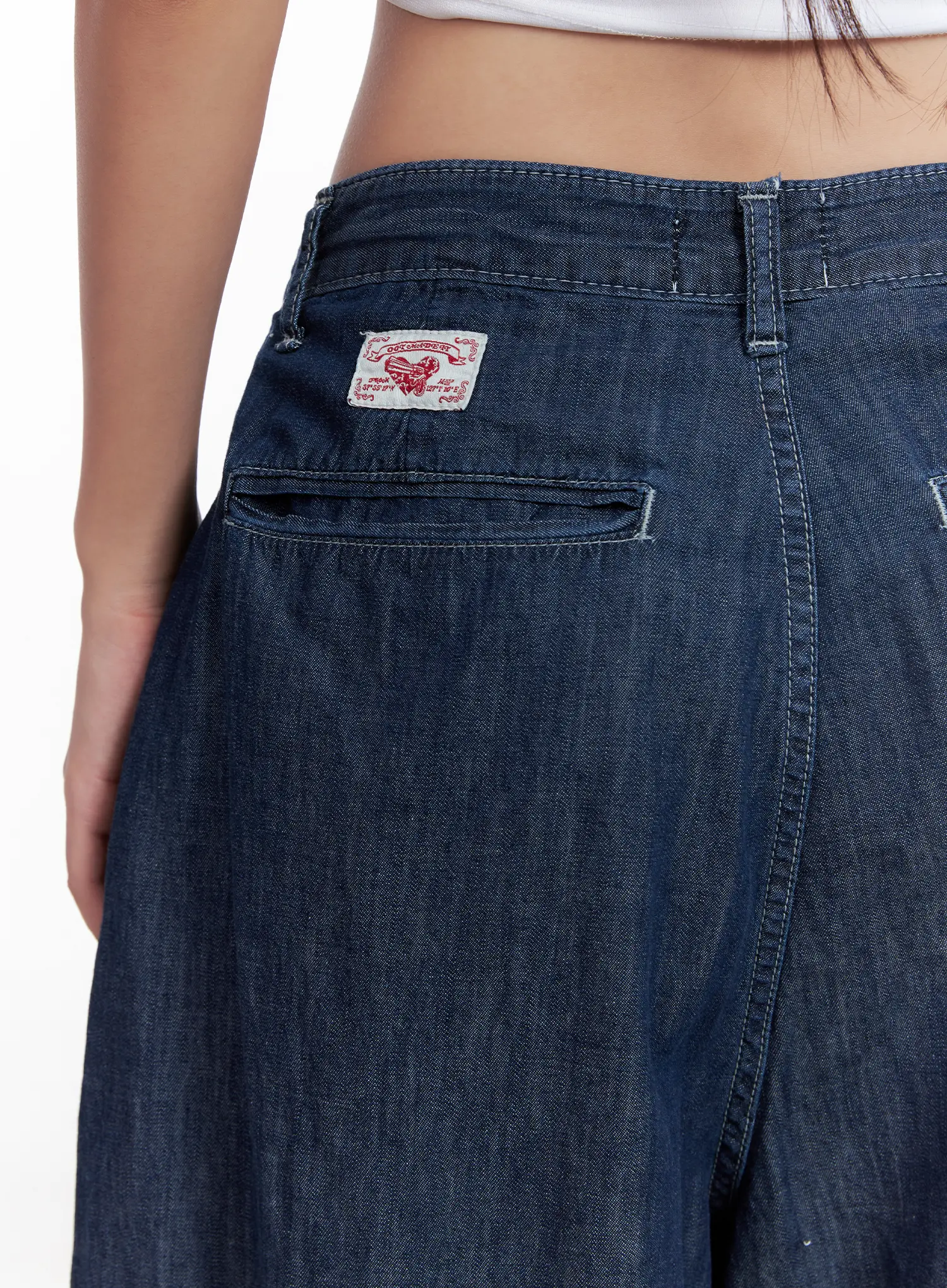 Sophia Raw-Wash Wide Jeans CL518 - Image 10