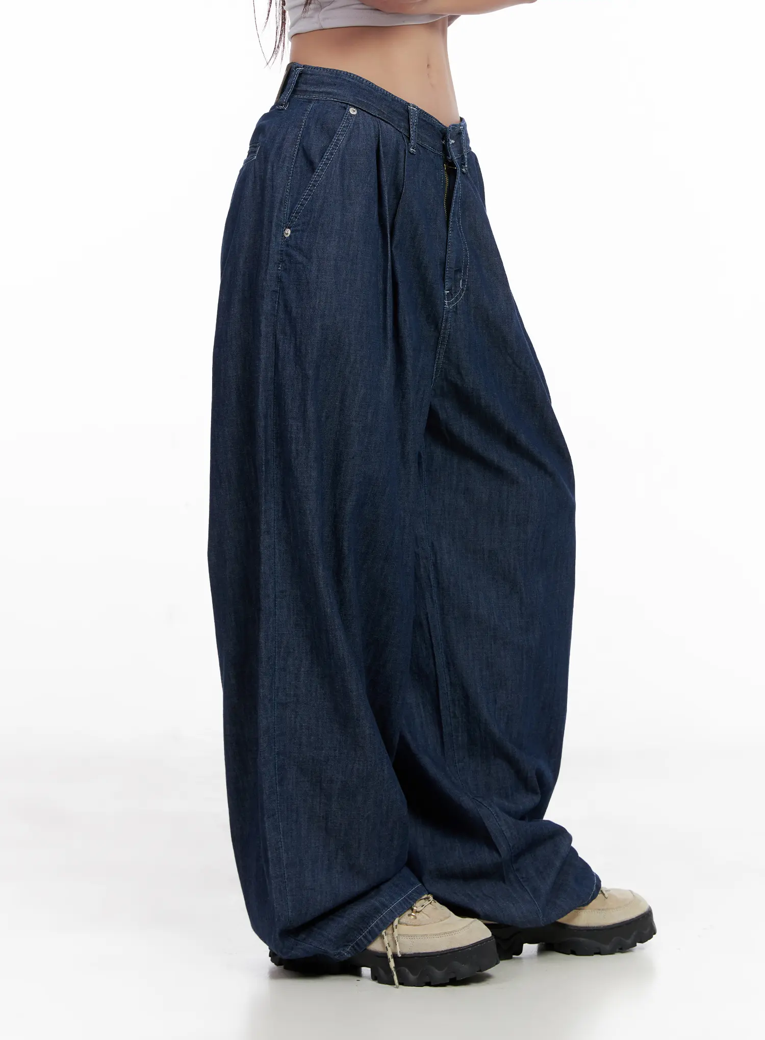 Sophia Raw-Wash Wide Jeans CL518 - Image 6
