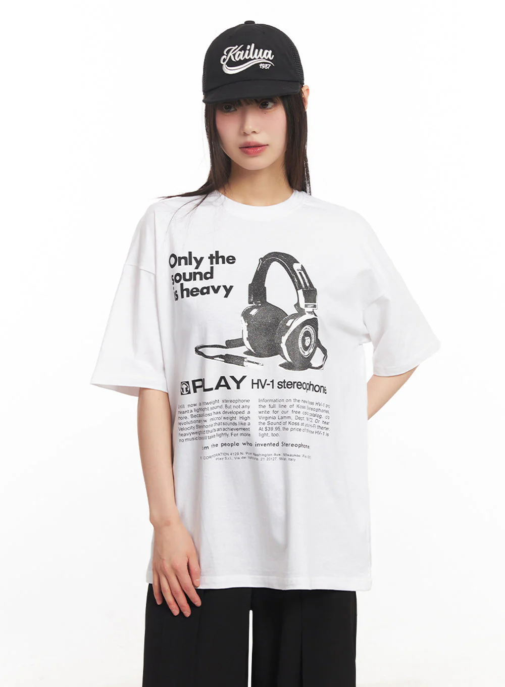 Sound Graphic Oversize T-Shirt IY502 - Image 13