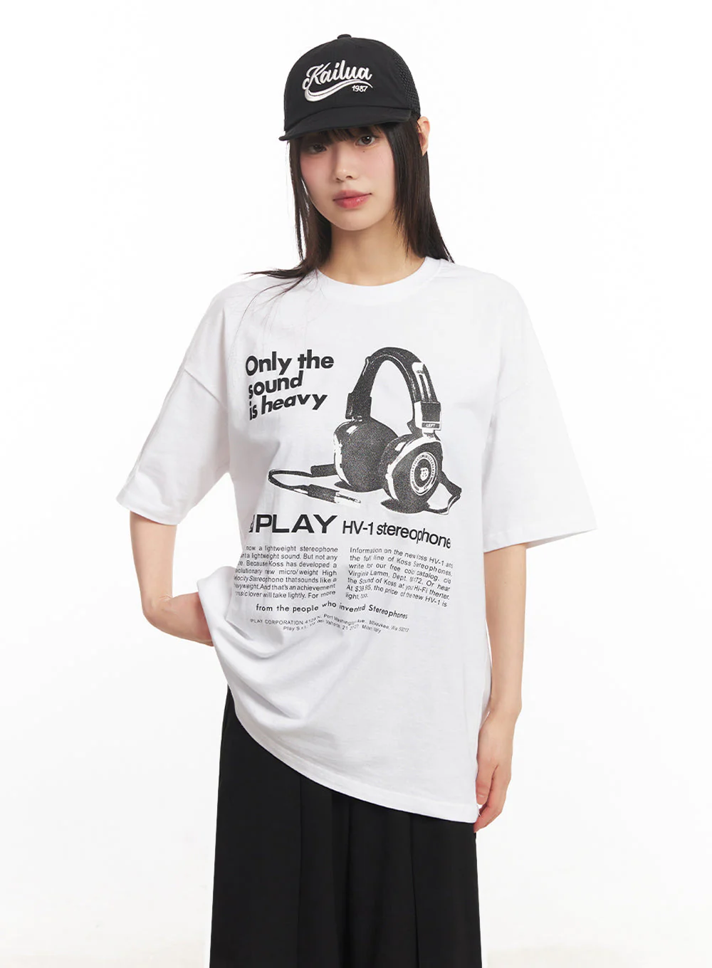 Sound Graphic Oversize T-Shirt IY502 - Image 7