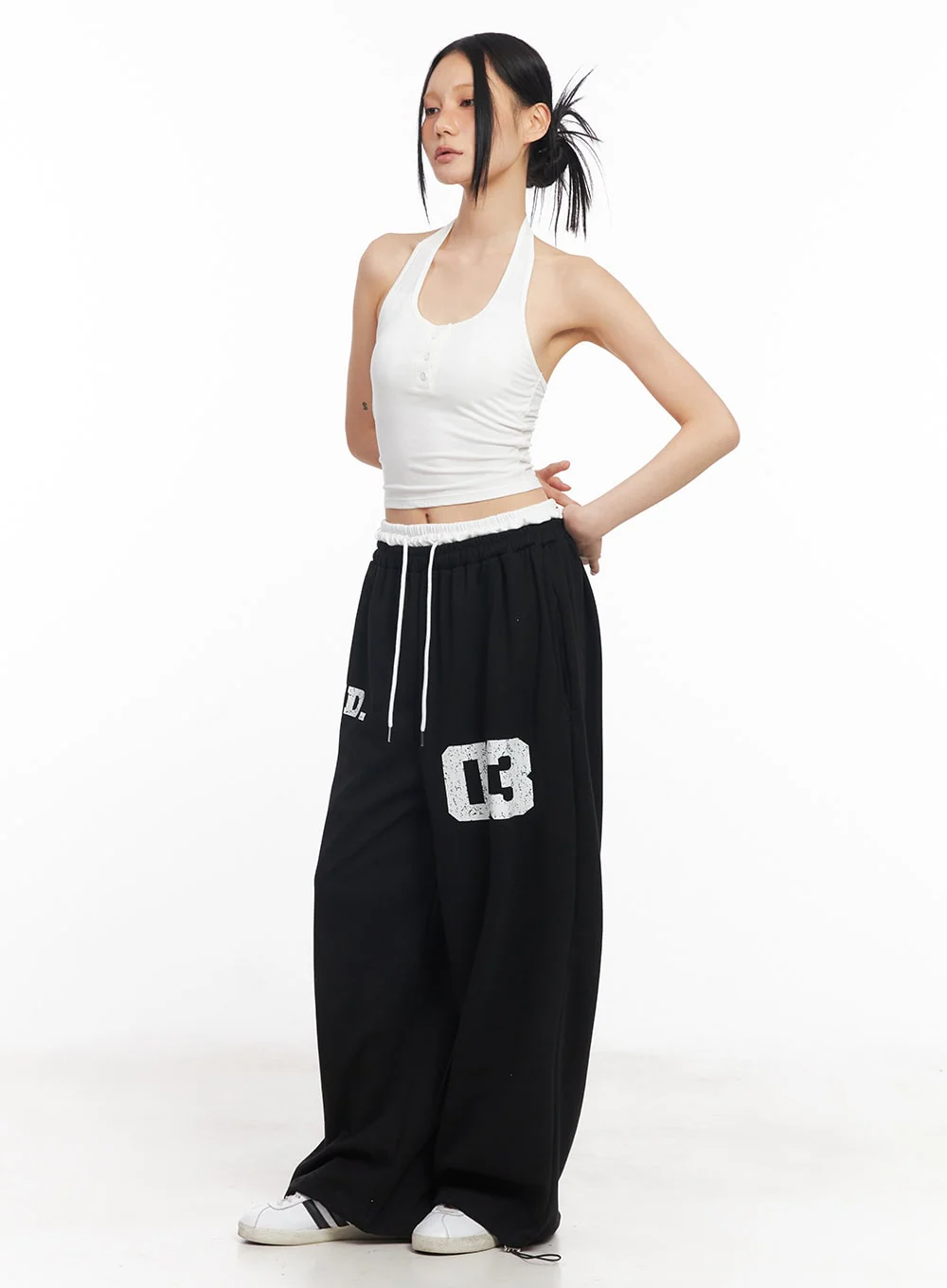 Sporty Layered Sweatpants CY528 - Image 4
