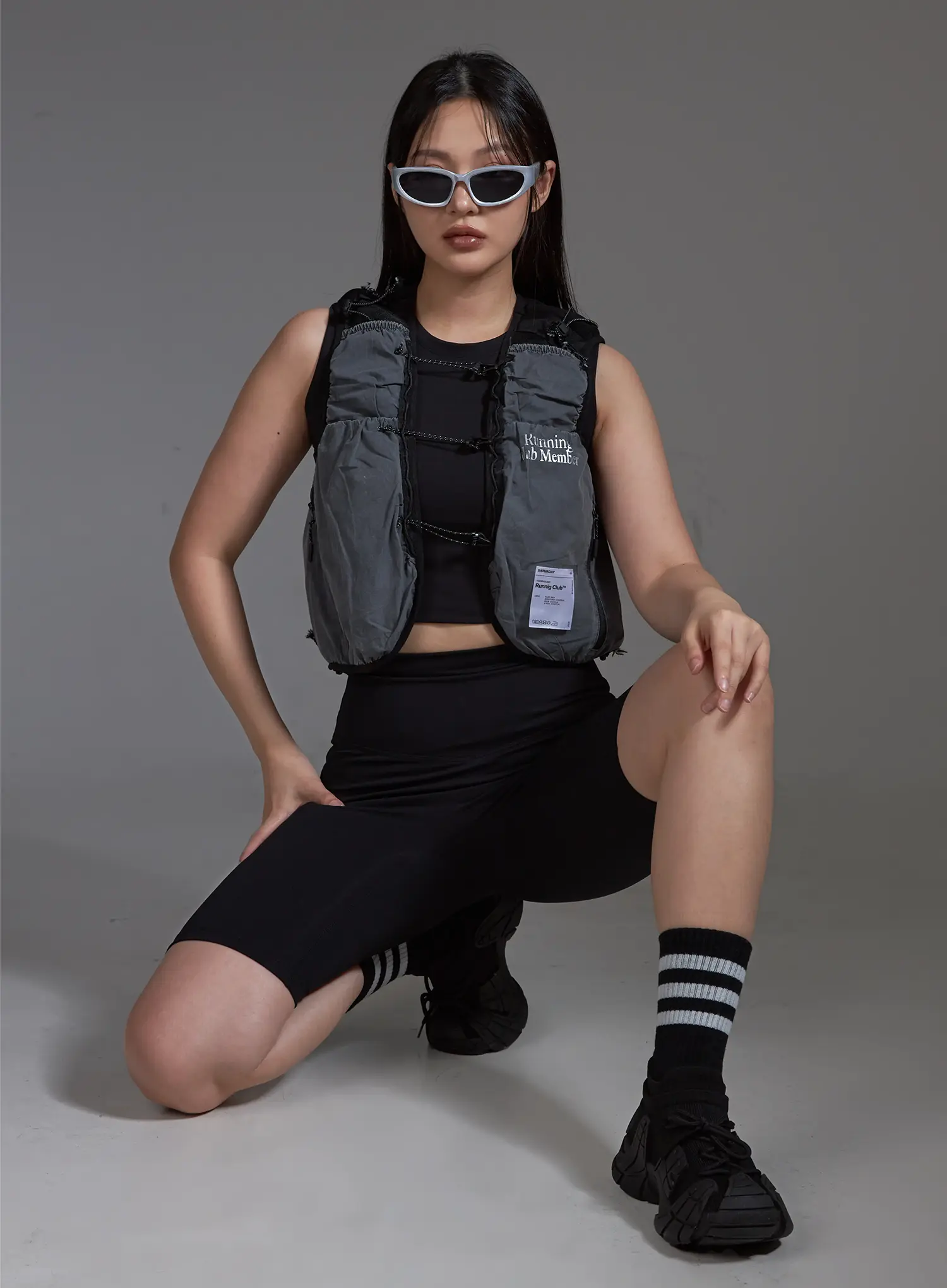 Sporty Utility Running Vest (Dark Gray) IO517 - Image 11