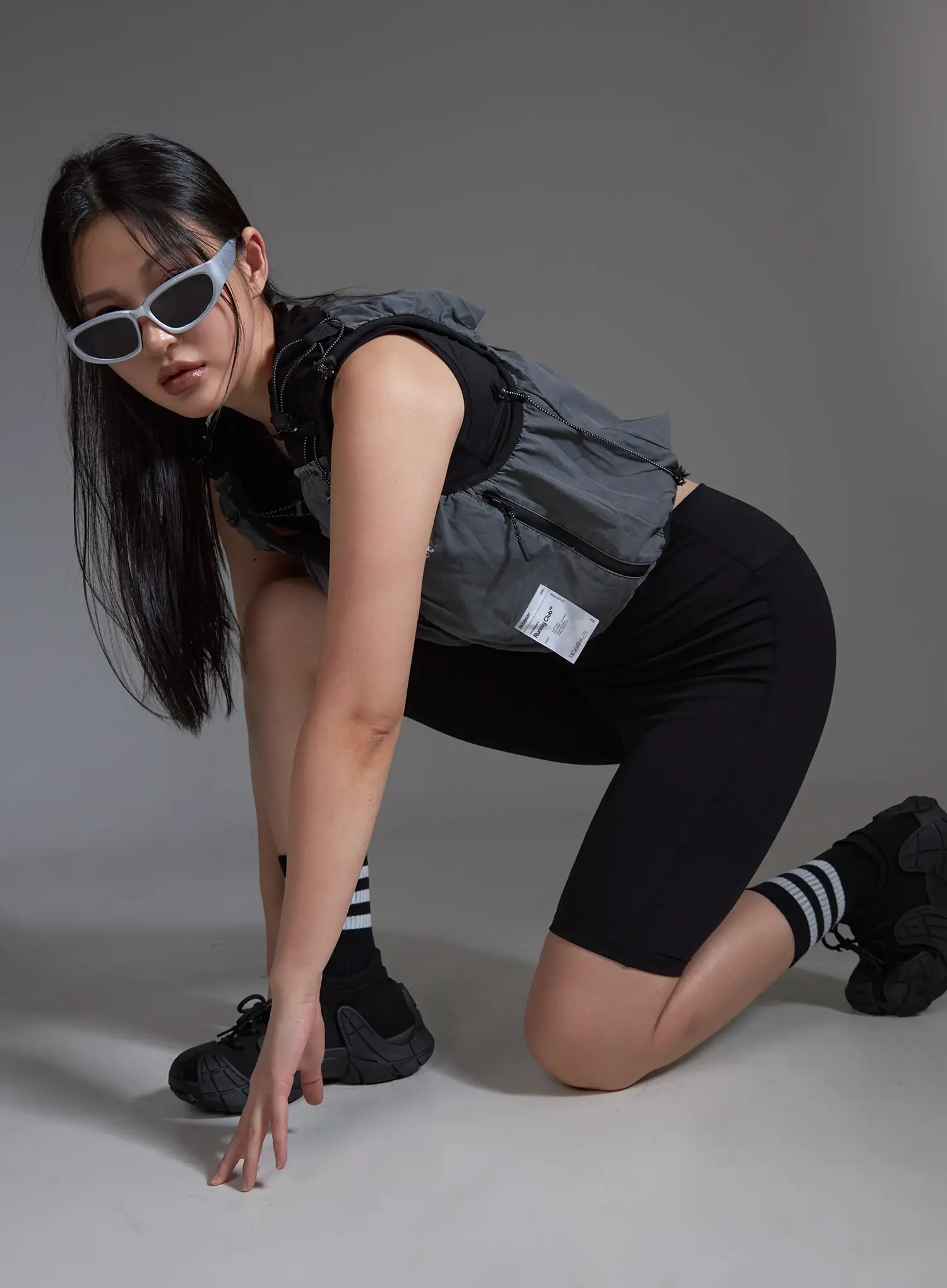 Sporty Utility Running Vest (Dark Gray) IO517 - Image 12