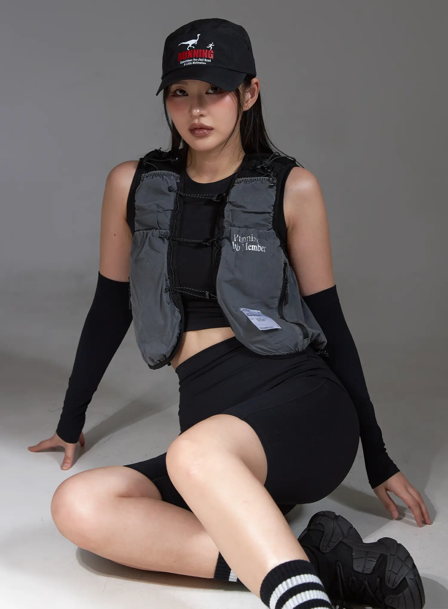 Sporty Utility Running Vest (Dark Gray) IO517 - Image 15