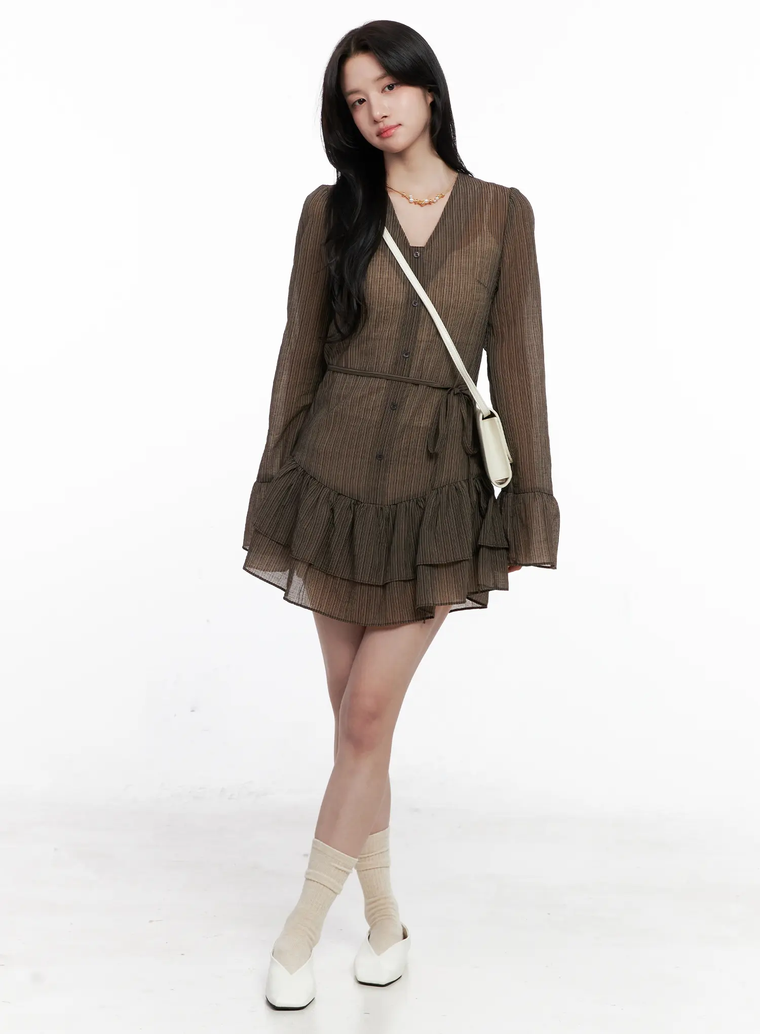 Square Crossline Ballet Flats CO524 - Image 2