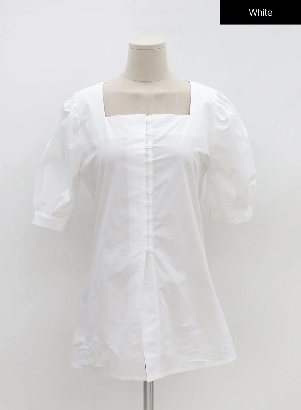 Square Neck Button-Down Slit Blouse OU19 - Image 14