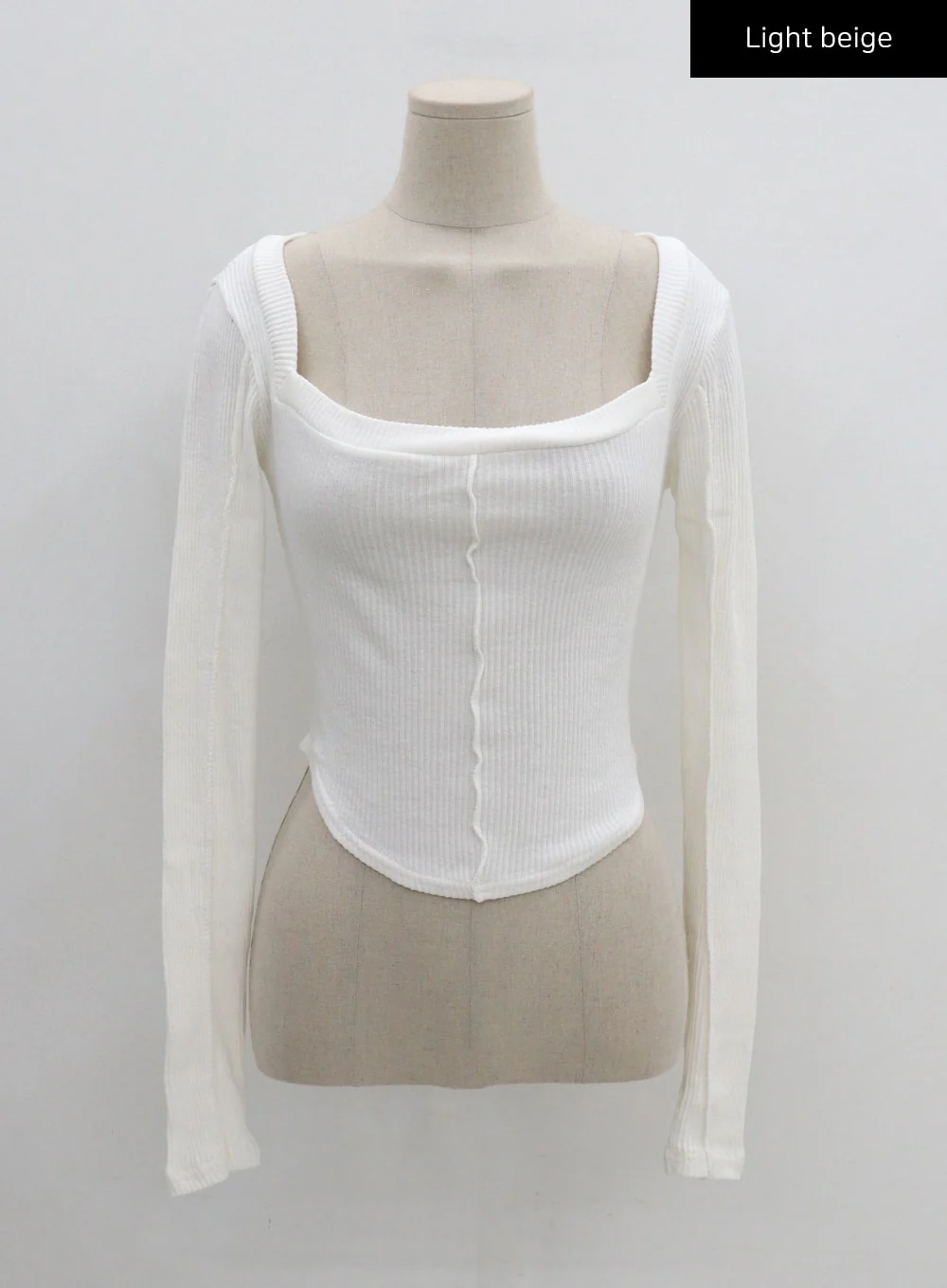 Square Neck Crop Long Sleeve Shirt CG16 - Image 13