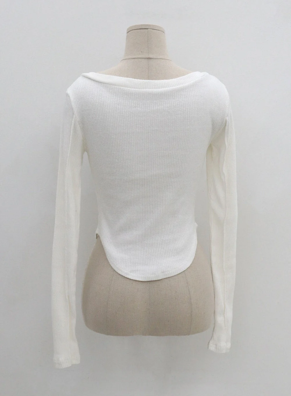 Square Neck Crop Long Sleeve Shirt CG16 - Image 14