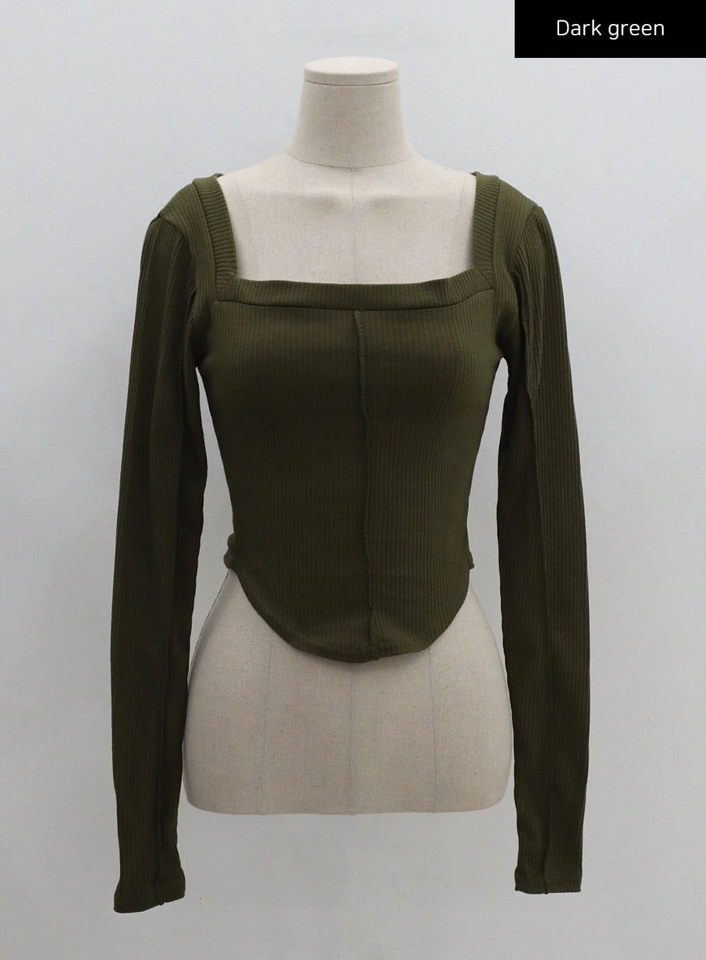 Square Neck Crop Long Sleeve Shirt CG16 - Image 16