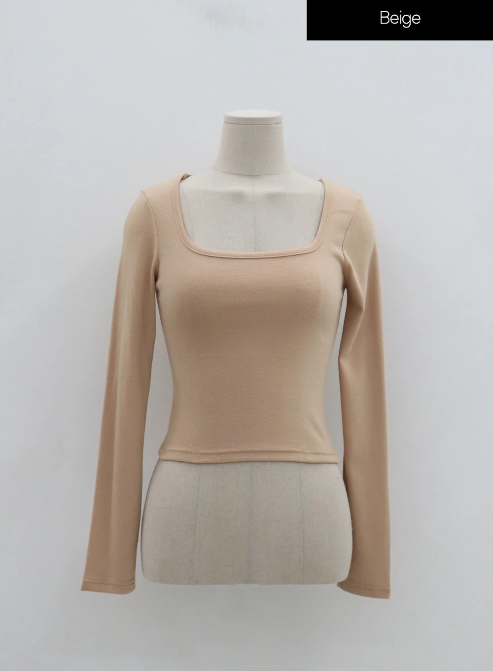 Square Neck Crop Long Sleeve T-Shirt IS05 - Image 11
