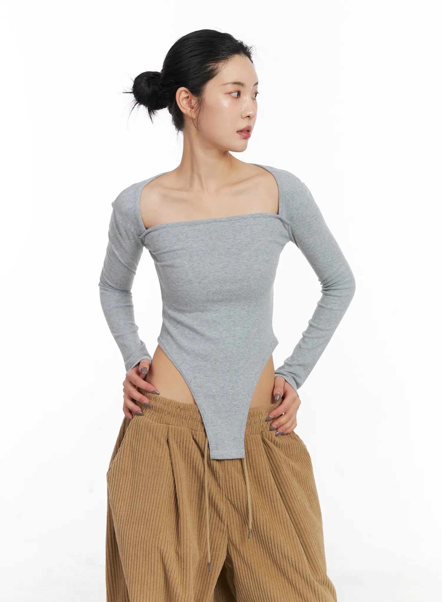 Square Neck Fleece Bodysuit CD505 - Image 7