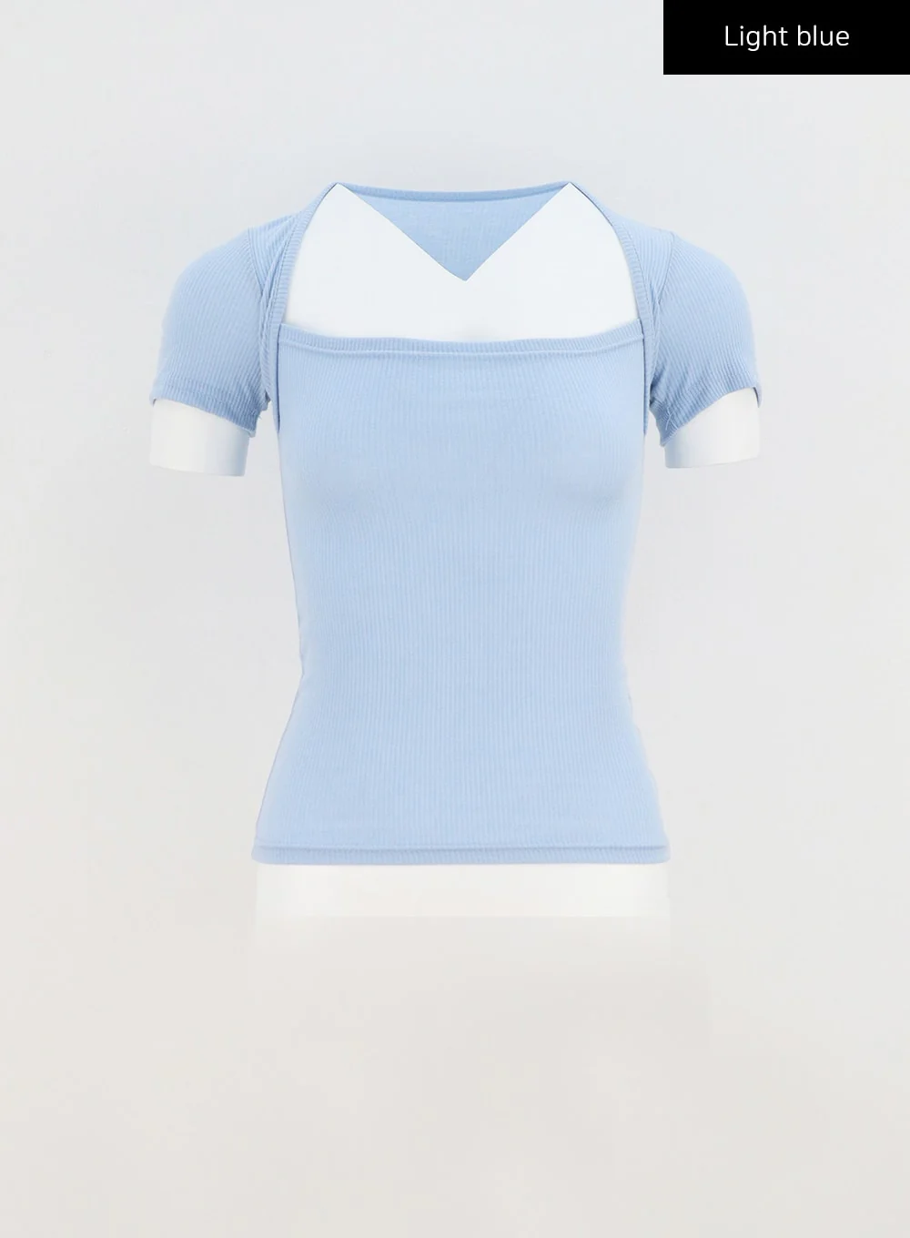 Square Neck Knit Tee CA320 - Image 24