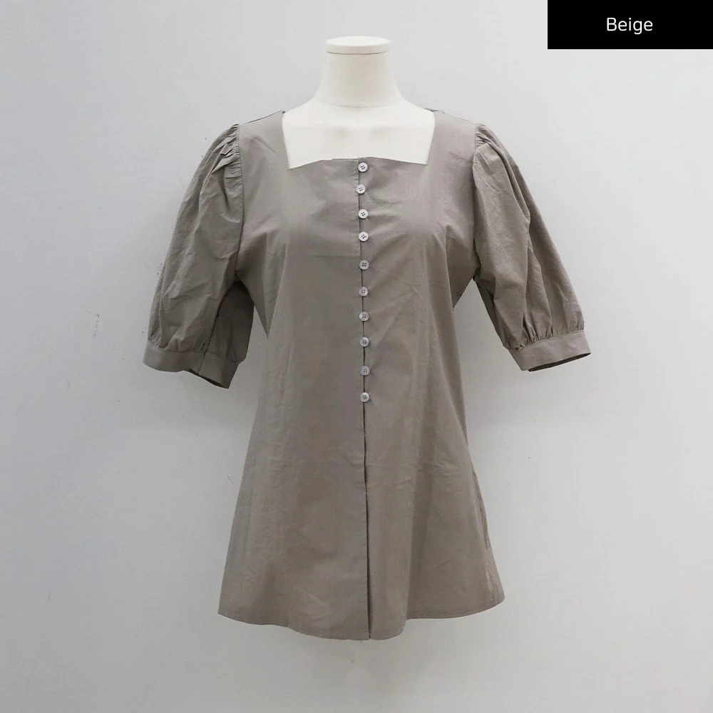 Square Neck Short Sleeve Blouse CY27 - Image 13