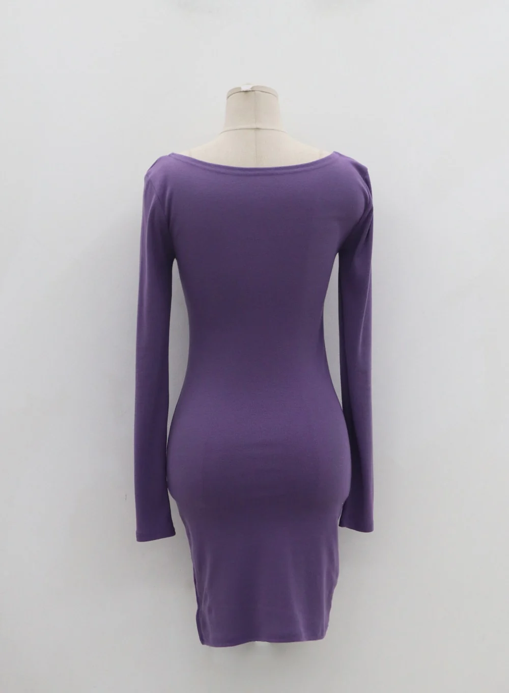 Square Neck Silver Color Hoop Mini Dress IN22 - Image 19