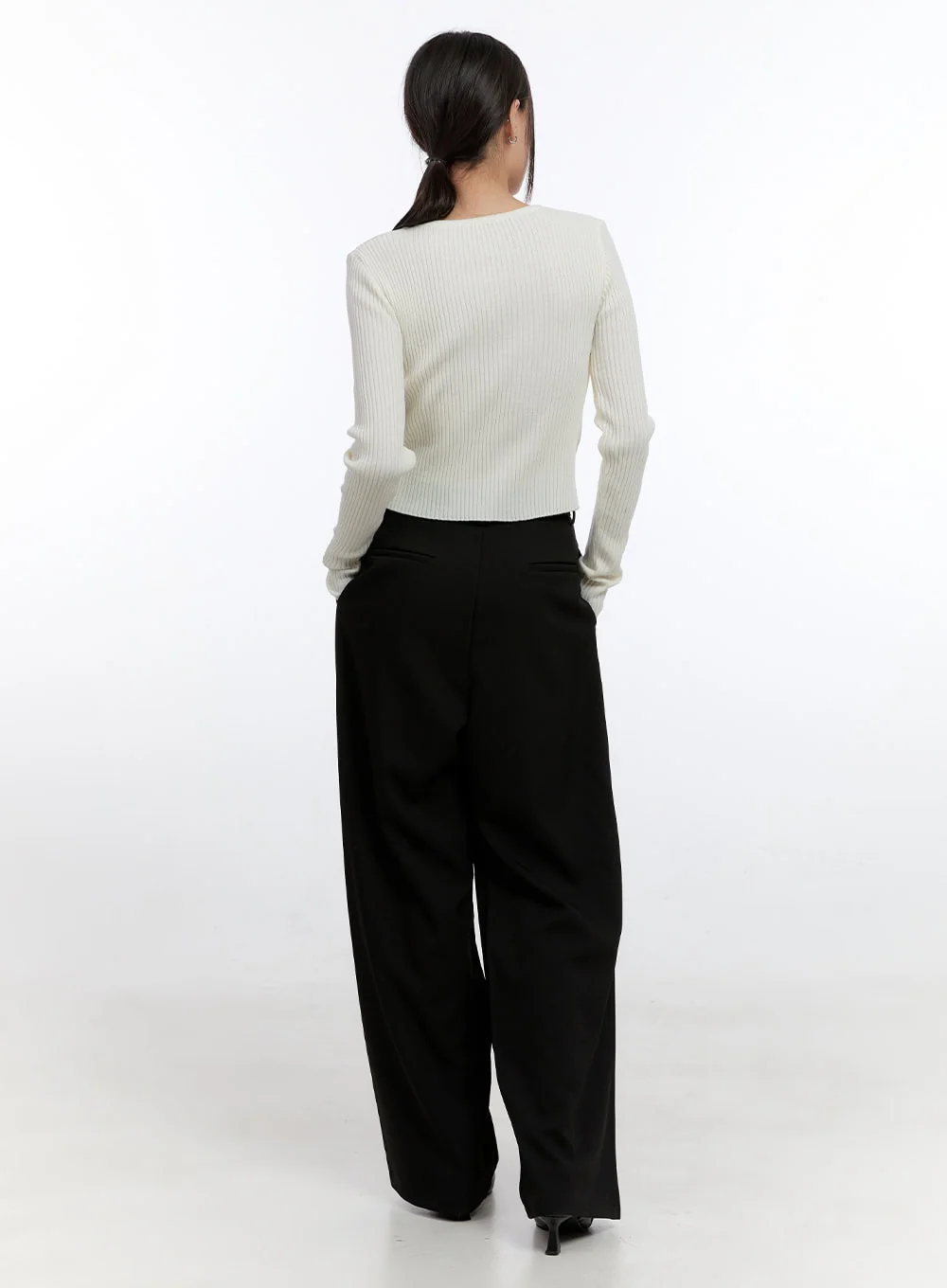 Square-Neck Solid Crop Top CN401 - Image 5