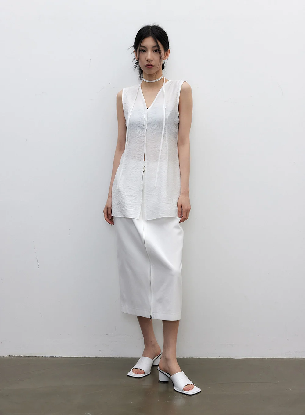 Square Open Toe Mules IY331 - Image 2