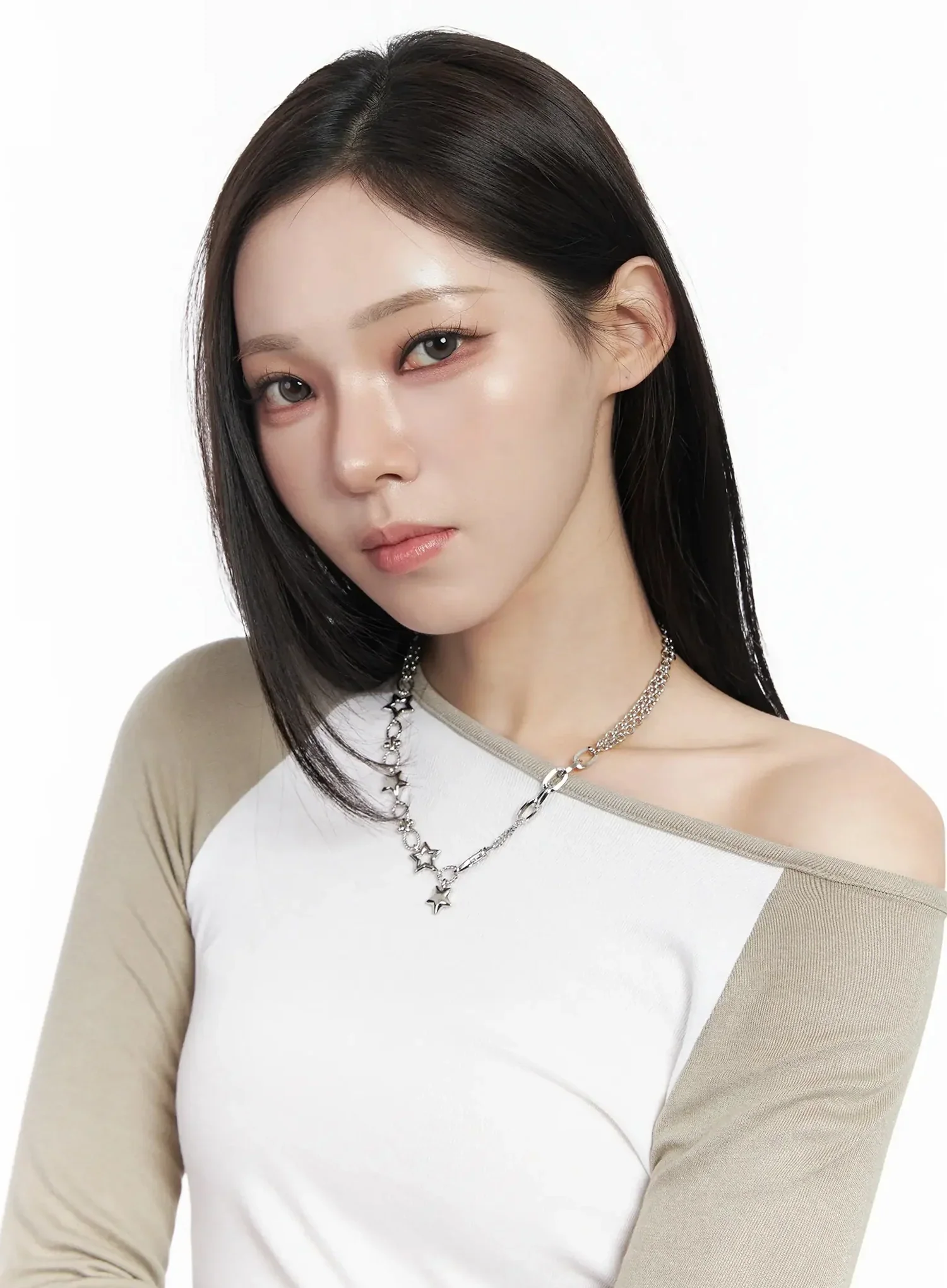 Star Chain Link Necklace IJ528 - Image 3