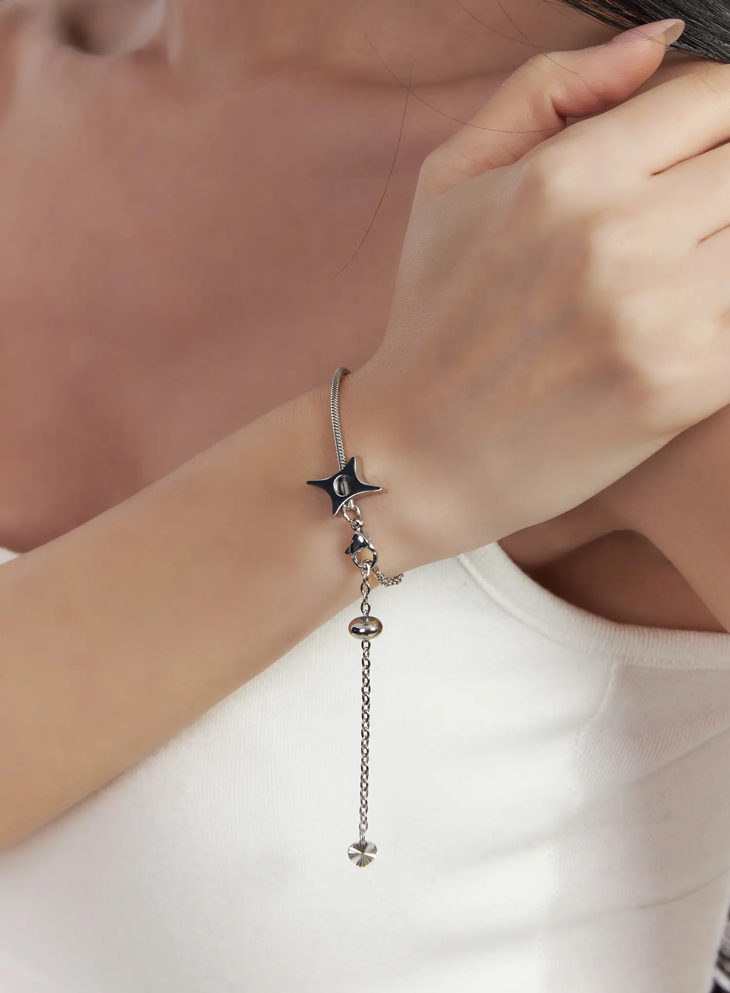 Star Charm Half-Charm Bracelet CJ515 - Image 3