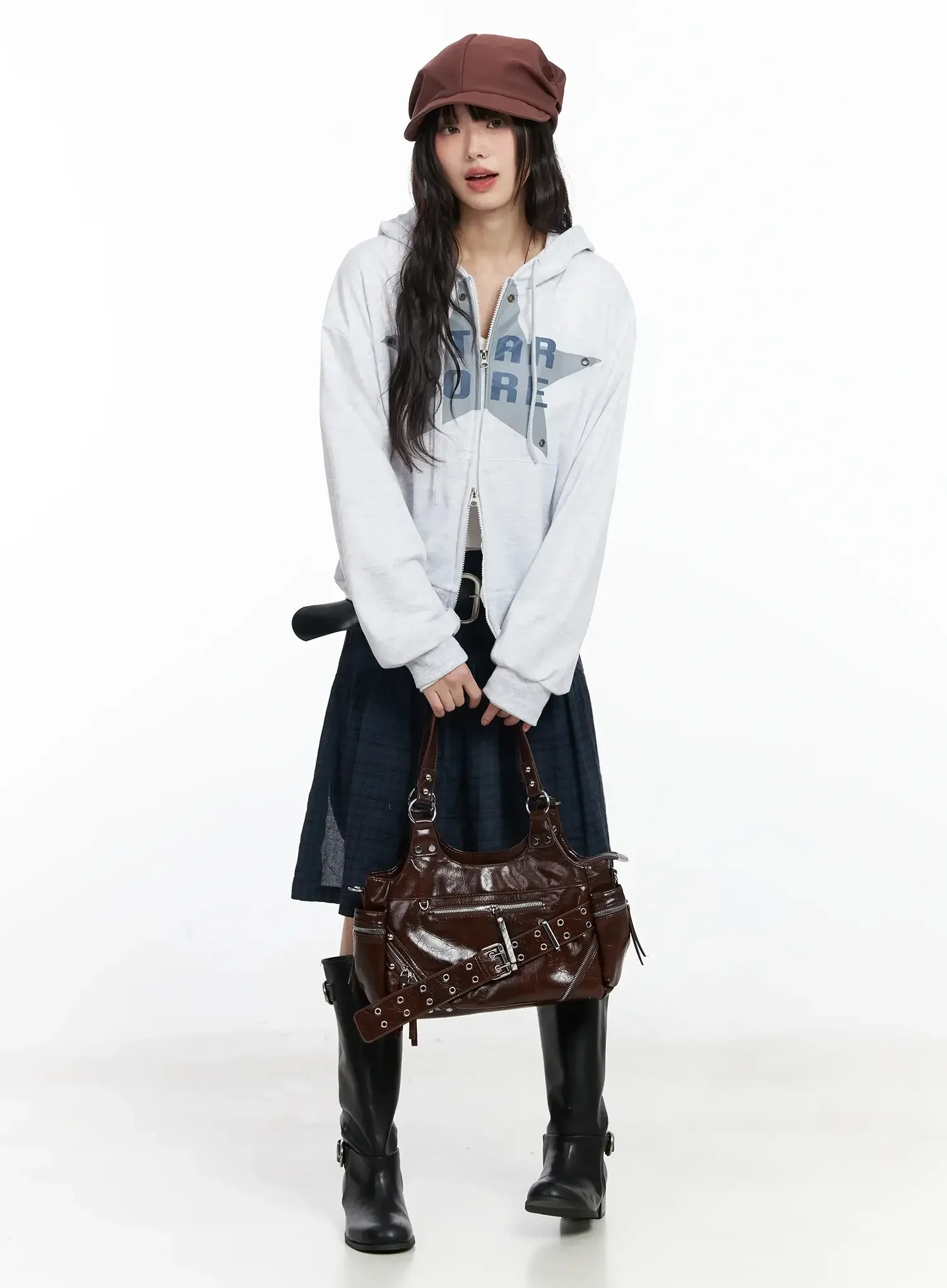 Star Core Eyelet Graphic Hoodie IF505 - Image 12