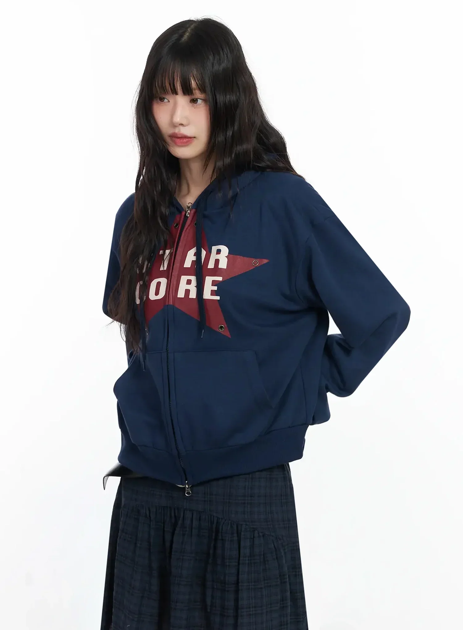 Star Core Eyelet Graphic Hoodie IF505 - Image 13