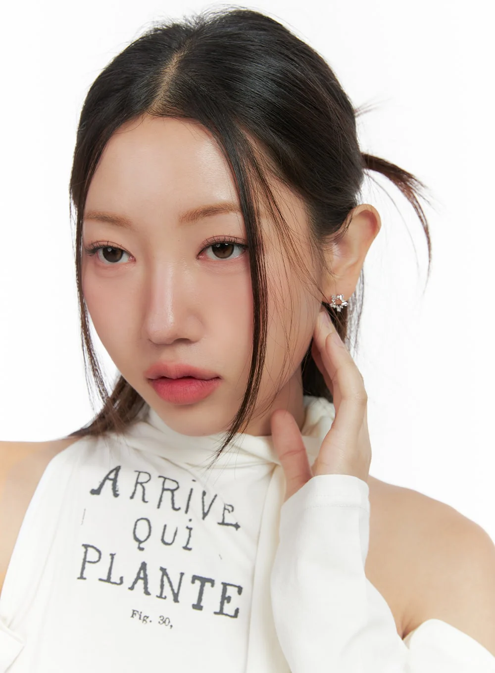 Star Cubic Earrings IO418 - Image 3
