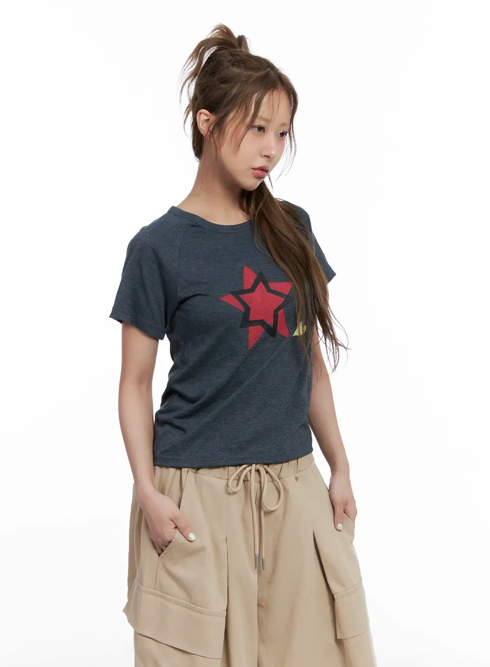 Star Graphic Short-Sleeve Top CL514 - Image 8