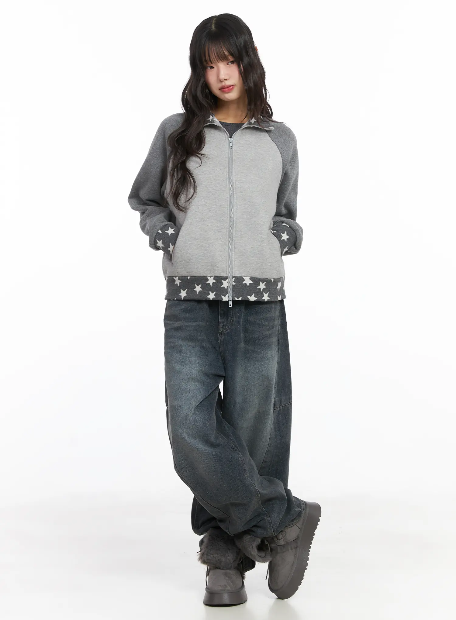 Star Graphic Sweatshirt CJ501 - Image 5