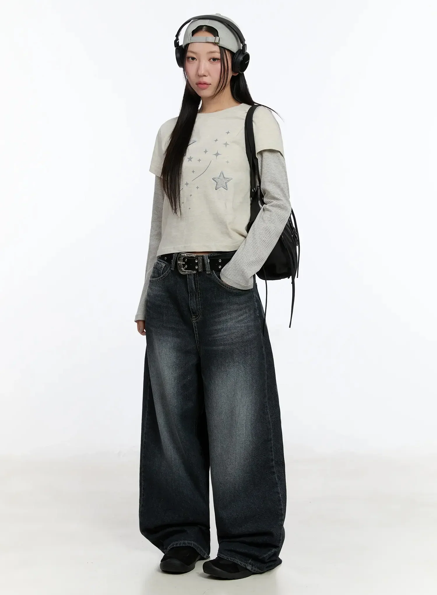Star-Themed Layered Sleeve Top IM509 - Image 5